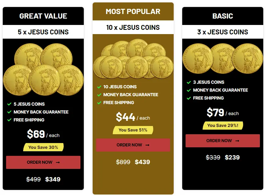 jesus coin price